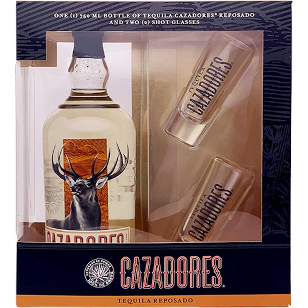 Cazadores Reposado 750ml with Shot Glasses Tequila
