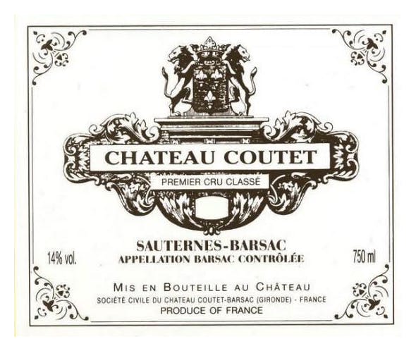 Chateau Coutet Barsac 2005 375ml