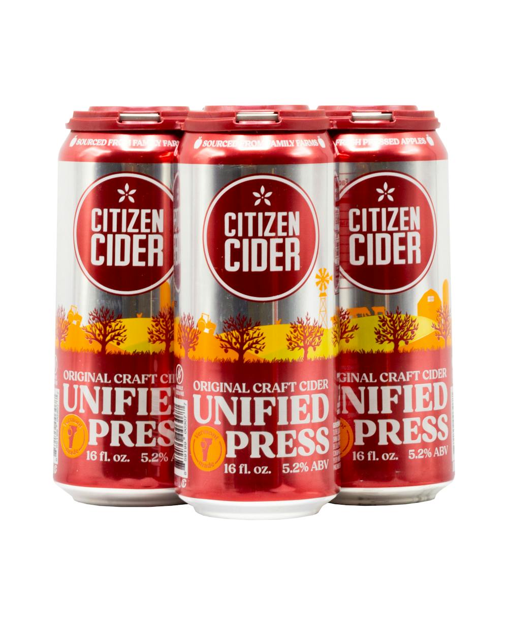Citizen Cider 'Unified Press' Hard Cider 4-16oz Cans