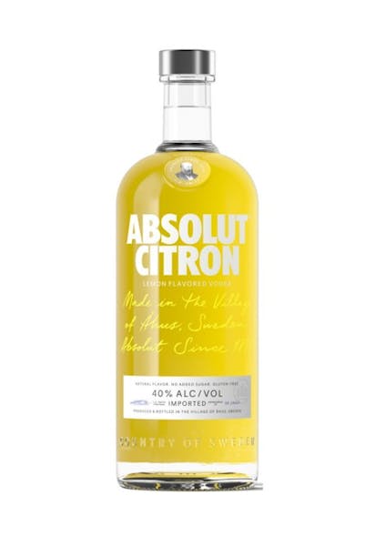 Absolut Citron Vodka 1.0L 80proof