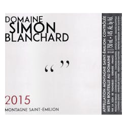 Domaine Simon Blanchard Montagne-St Emilion 2015 image