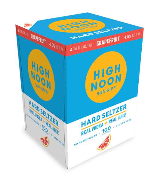 High Noon 'Grapefruit' Vodka and Soda 4-355ml Cans