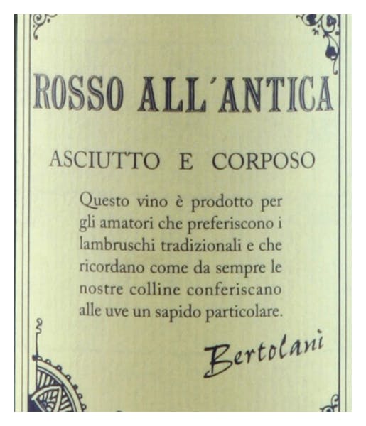 Alfredo Bertolani allAntica Lambrusco NV