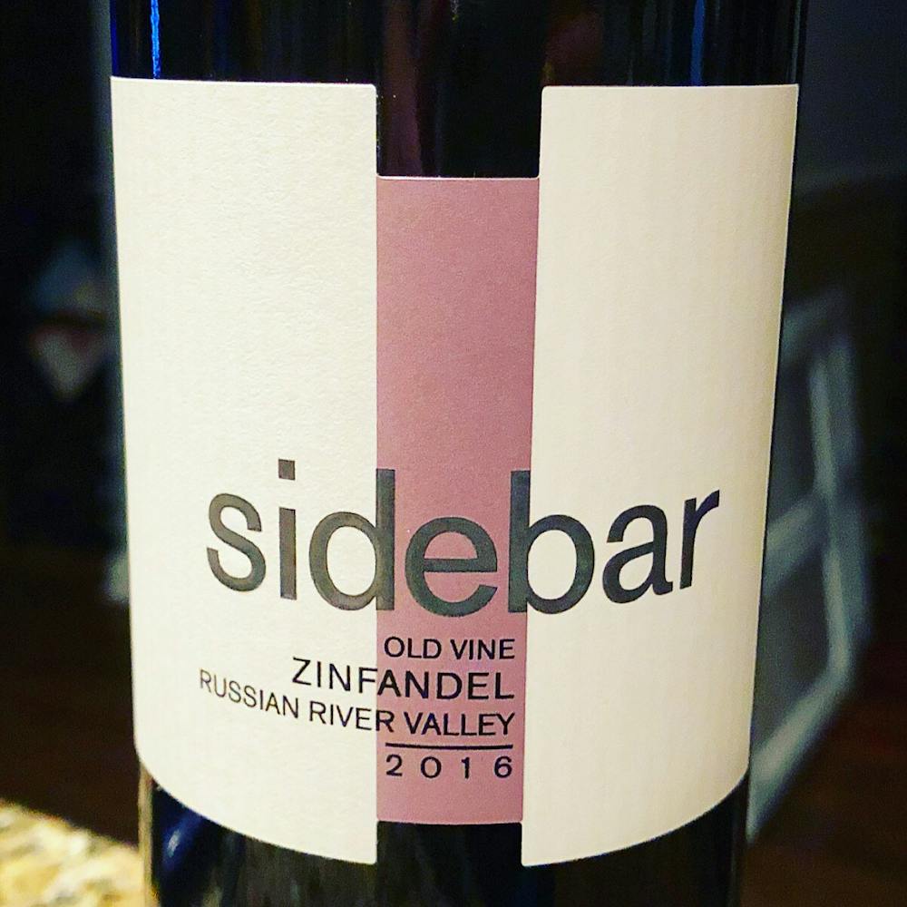 Sidebar Cellars by David Ramey Zinfandel 2016 Zinfandel