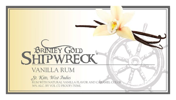 Brinley 'ShipWreck' Vanilla Rum 750ml