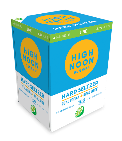 High Noon 'Lime' Vodka and Soda 4-355ml Cans