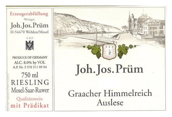 JJ Prum Graacher Himmelreich Riesling Auslese 2011