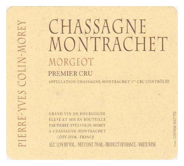 Colin Morey 'Vieille Vignes' Chassagne-Montrachet 2018