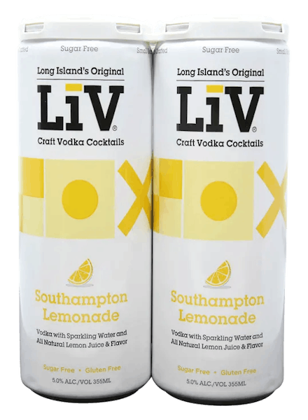LIV Craft Vodka Southampton Lemonade 4-355ml Cans