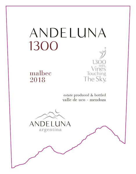 Andeluna 1300 Malbec 2018
