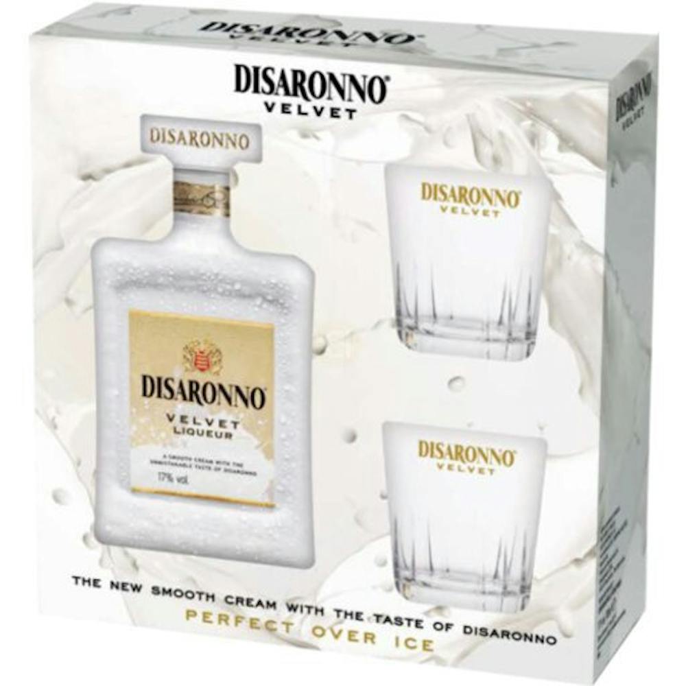 Disaronno 'Velvet Cream' w/2 Glass Gift Set 750ml