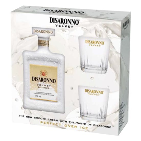 Disaronno 'Velvet Cream' w/2 Glass Gift Set 750ml