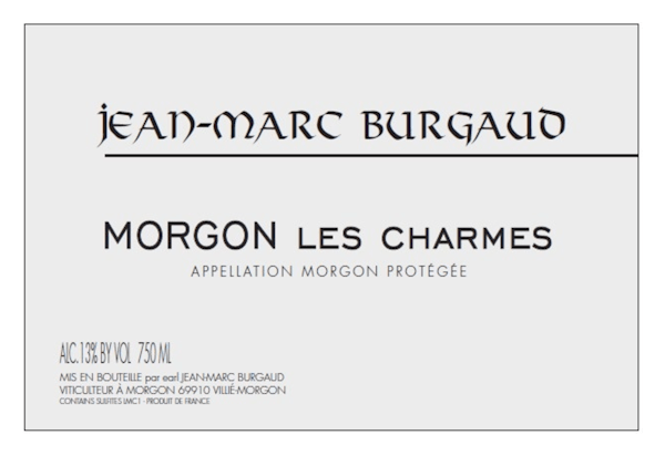 Jean - Marc Burgaud Morgon 'Les Charmes' 2019