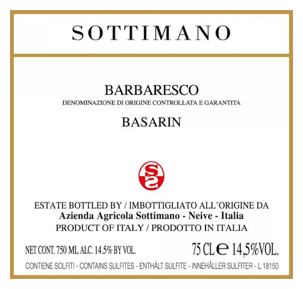 Sottimano 'Basarin' Barbaresco 2016