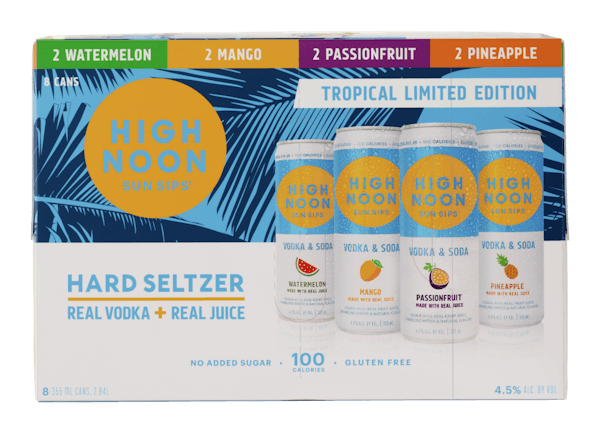 High Noon Tropical Variety Hard Seltzer 8- 355ml Cans