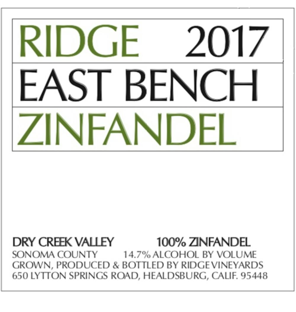 Ridge Vineyards 'East Bench' Zinfandel 2019 Zinfandel