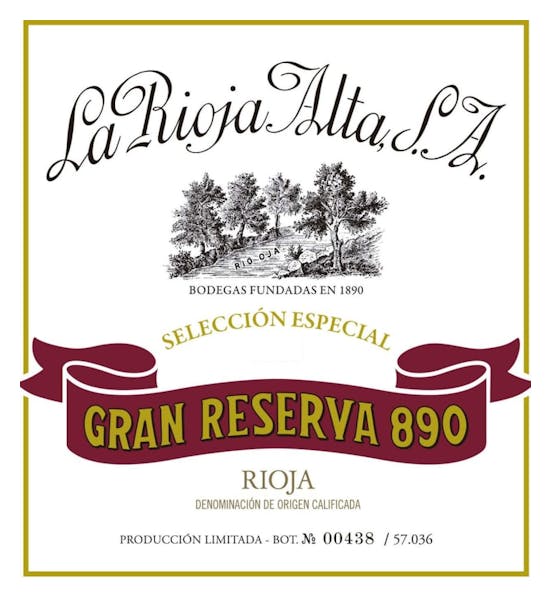 La Rioja Alta '890' Tempranillo 2010