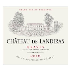 Chateau de Landiras Graves Merlot/Cabernet 2018 image