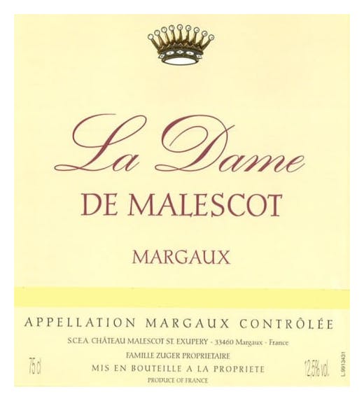 Chateau Malescot-St-Exupery La Dame Margaux 2016