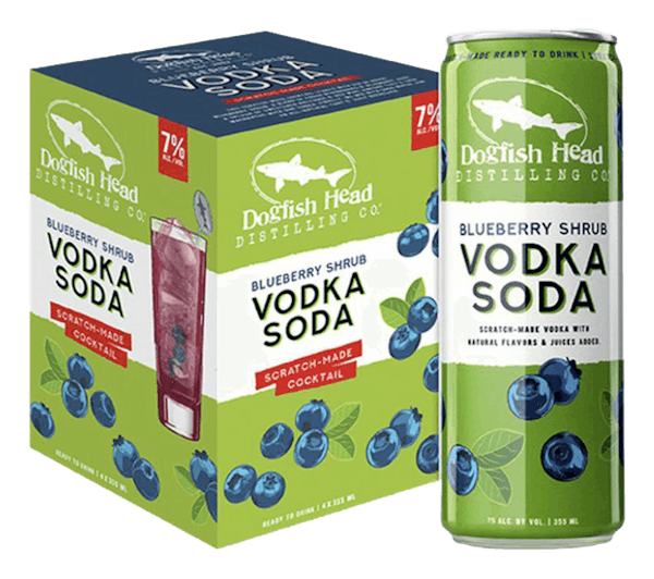 Dogfish Head 'Blueberry Shrub' Vodka Soda 4-355ml Cans