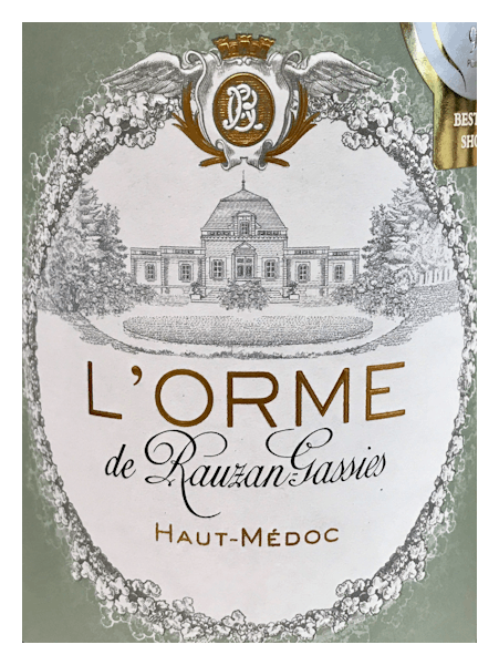 l'Orme de Rauzan Gassies Haut-Medoc 2016
