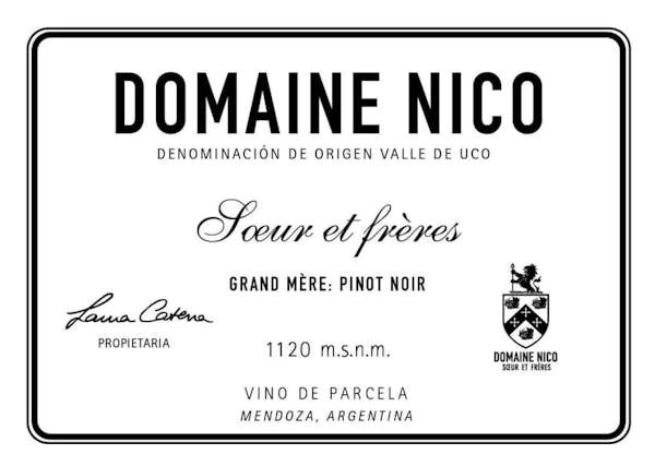 Domaine Nico Soeur et Freres 'Grand Mere' Pinot Noir 2019