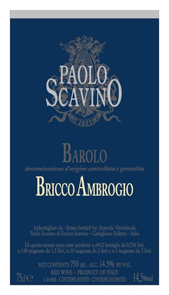 Paolo Scavino 'Bricco Ambrogio' Barolo 2017