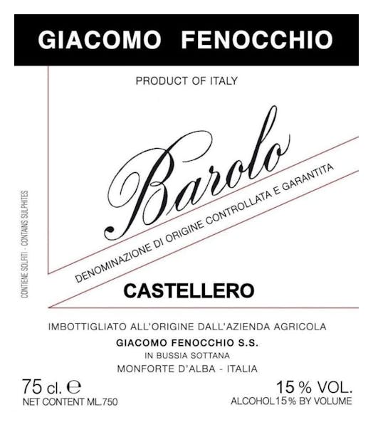 Giacomo Fenocchio 'Castellero' Barolo 2017