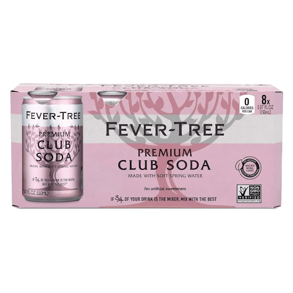 Fever Tree Premium Club Soda 8-150ml Cans
