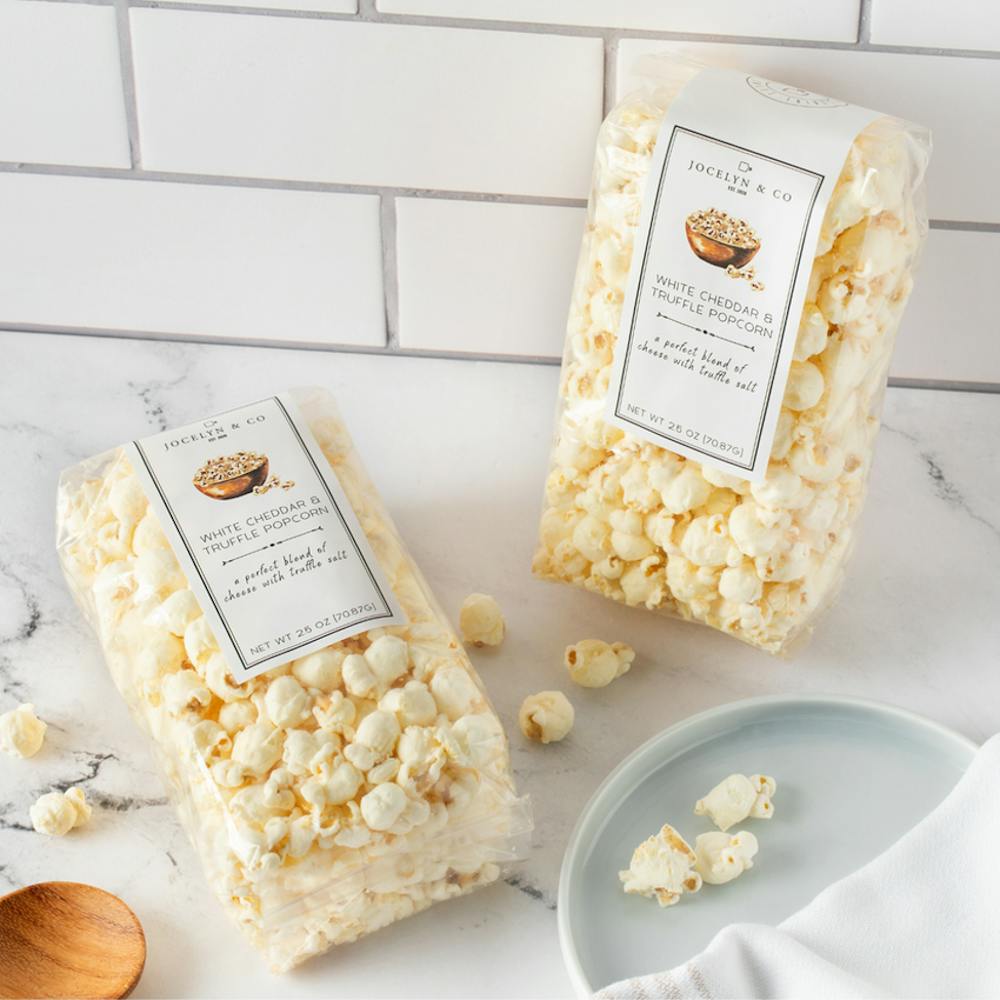 Jocelyn & Co White Cheddar Truffle Popcorn Snacks, Chips, Crackers