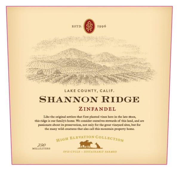 Shannon Ridge 'High Elevation' Zinfandel 2020