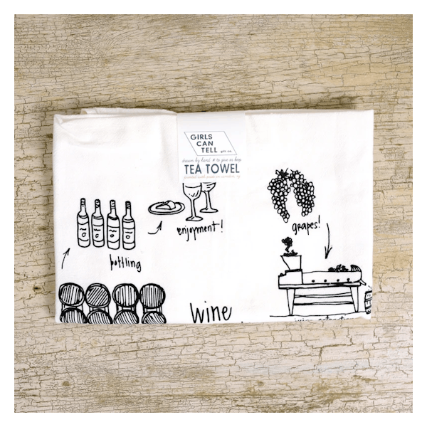 Wine Making Tea Towel