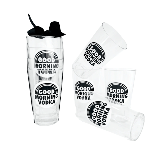 'Good Morning Vodka' PBA-Free Tumblers - Set of 4