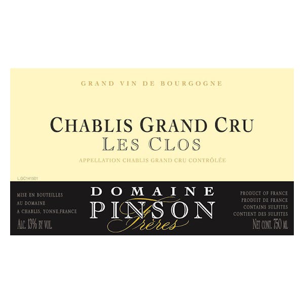 Domaine Pinson Les Clos Grand Cru Chablis 2020