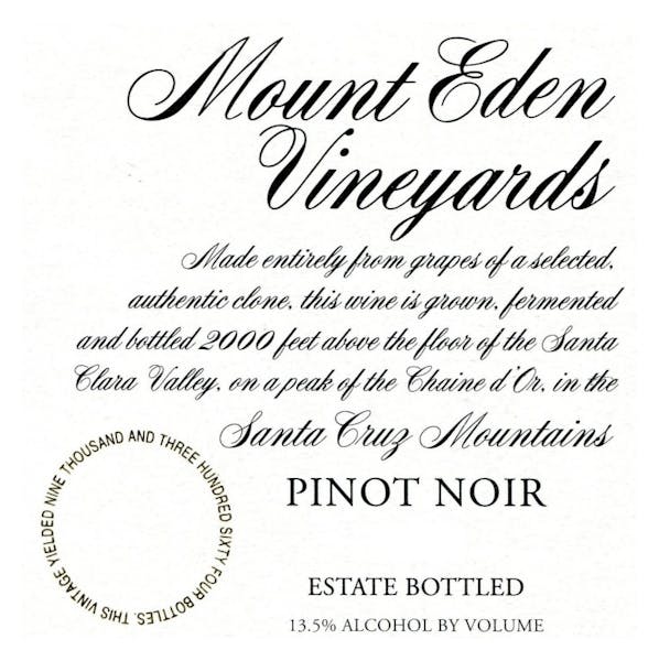 Mount Eden Vineyards Estate Pinot Noir 2018