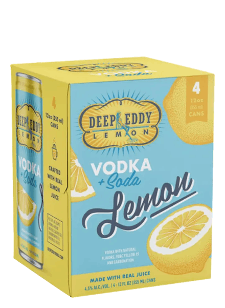 Deep Eddy 'Lemon' Vodka Soda 4-355ml Cans