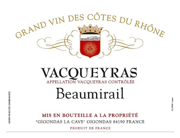 Beaumirail 'Caves de Gigondas' Vacqueyras 2019