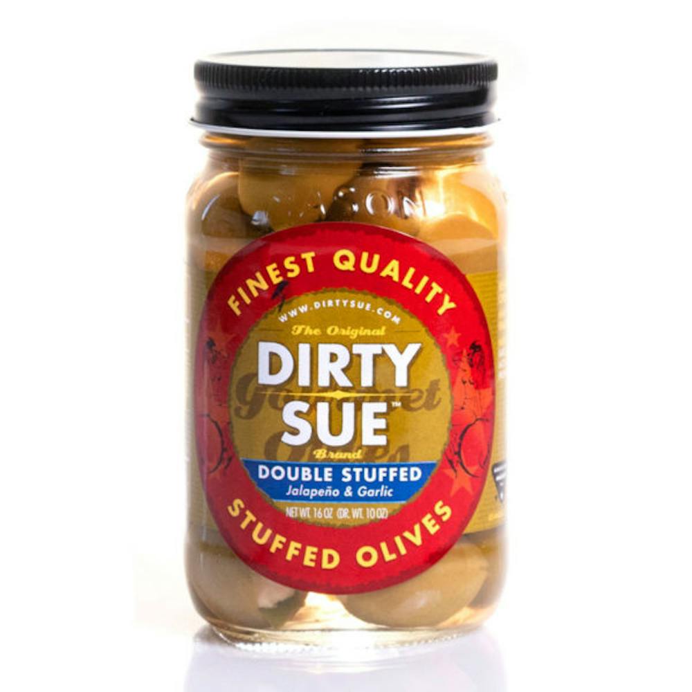 Dirty Sue Jalapeno & Garlic Double Stuffed Olives 16oz Garnishments