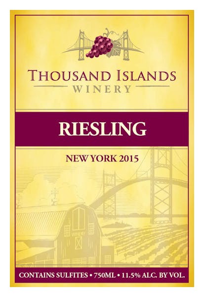 Thousand Islands Winery Riesling 2021