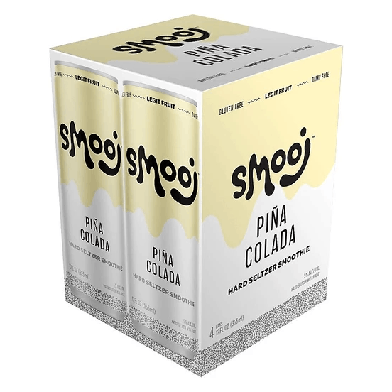 Smooj Pina Colada Seltzer Smoothie 12oz (4pk)