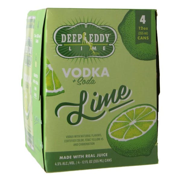 Deep Eddy 'Lime' Vodka Soda 4-355ml Cans