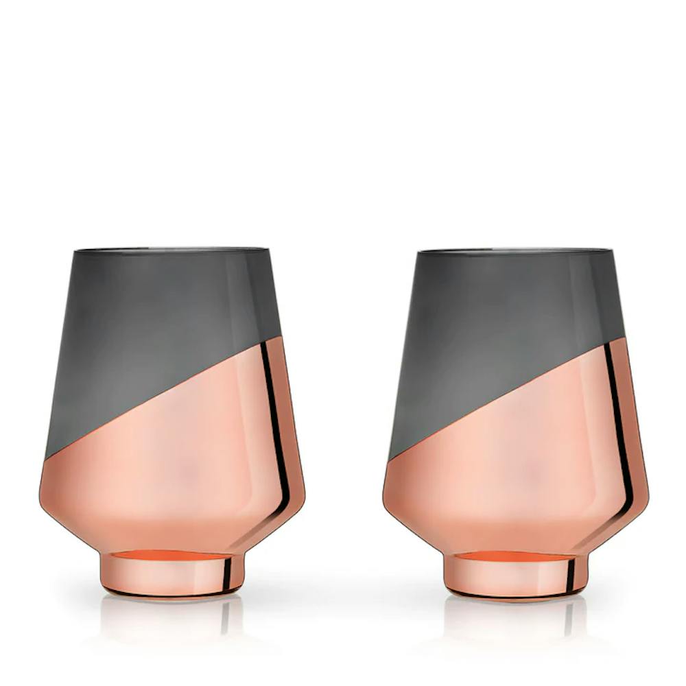 Viski Dipped Crystal Wine Glasses (Set of 2) Wine Glasses