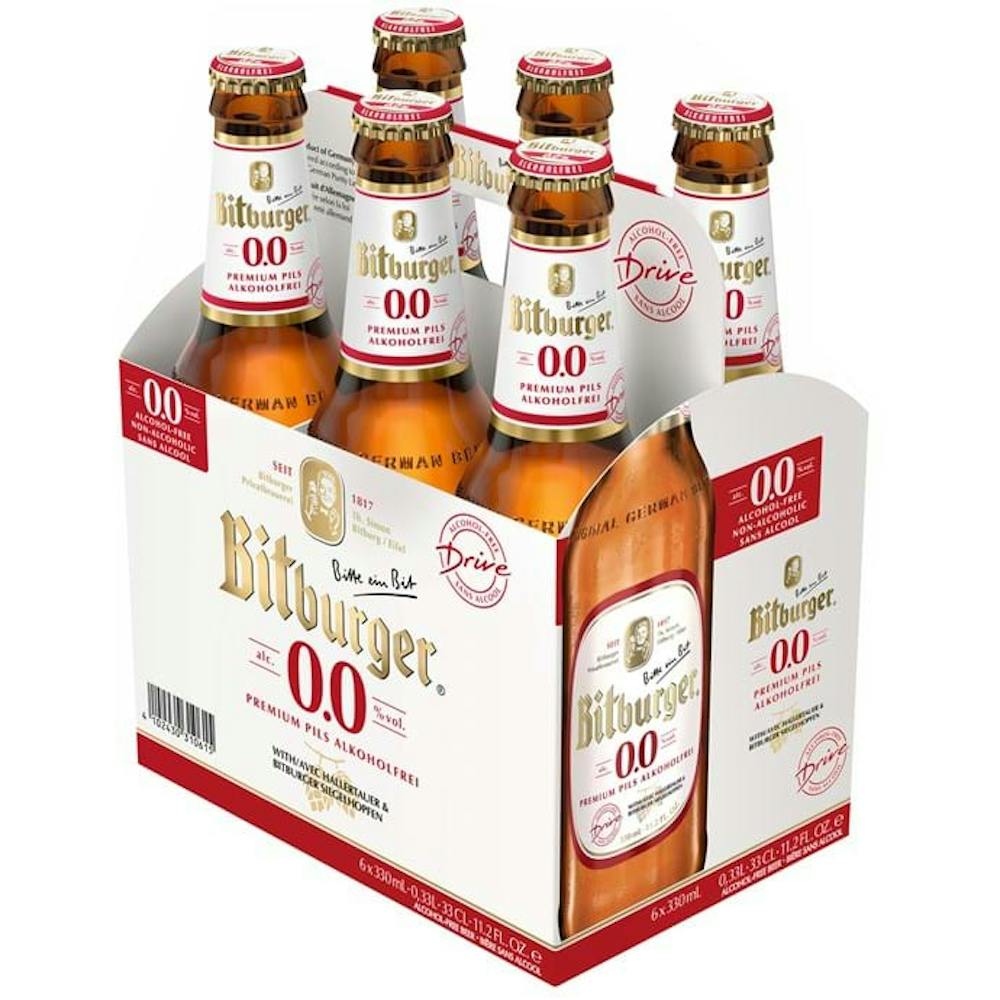 Bitburger Drive 0.0 Premium Pils 611.2oz Bottles NonAlcoholic Beer