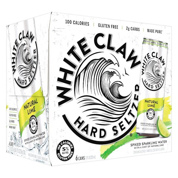 White Claw Hard Seltzer Natural Lime 6pk-12oz Cans