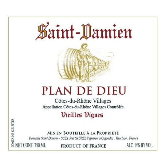 Domaine Saint Damien CDR Plan de Dieu VV 2020