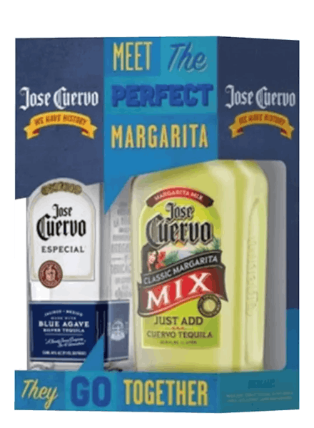 Jose Cuervo Silver Gift Set with 1% Margarita Tequila