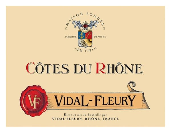 Vidal Fleury Cotes du Rhone Rouge 2019