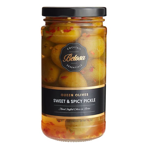 Belosa Sweet & Spicy Pickle Stuffed Queen Olives 12oz