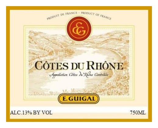 E. Guigal 'Rouge' Cotes du Rhone 2018