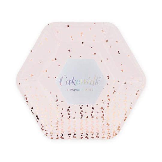 Pink Bubbles Party Plate by Cakewalk (Set of 8)